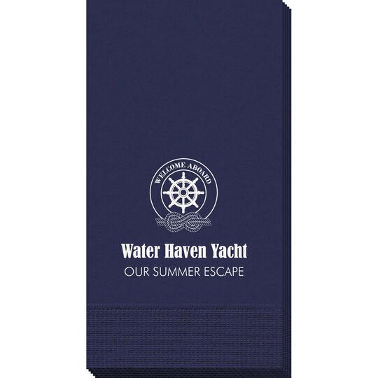 Welcome Aboard Wheel Guest Towels